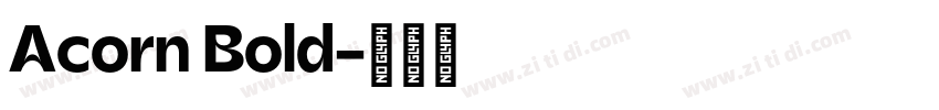 Acorn Bold字体转换